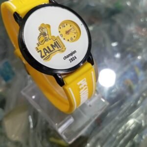 Zalmi Watch - 1 Pc Yellow Silicone Strap Baba Azam