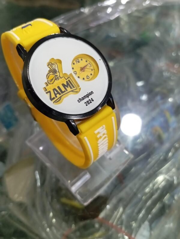 Zalmi Watch - 1 Pc Yellow Silicone Strap Baba Azam