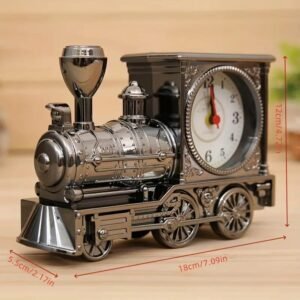 1pc Vintage Train Alarm Clock,