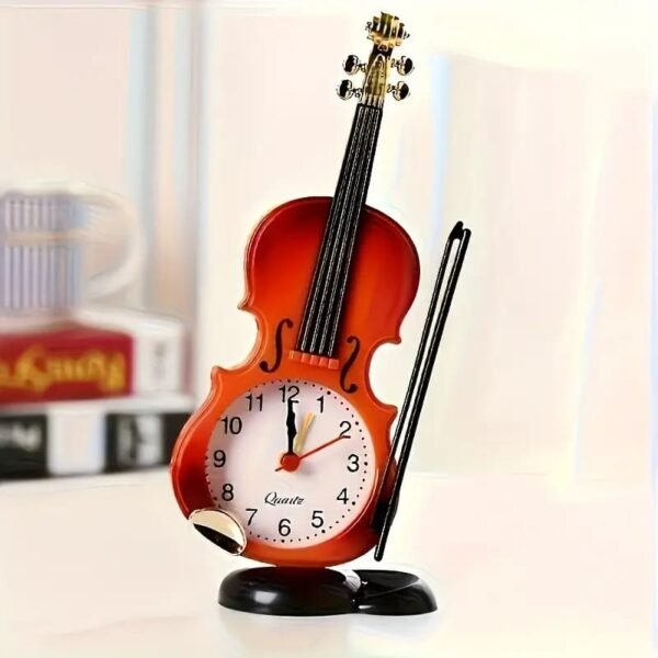 Quaint Plastic Violin Alarm Clock: Battery