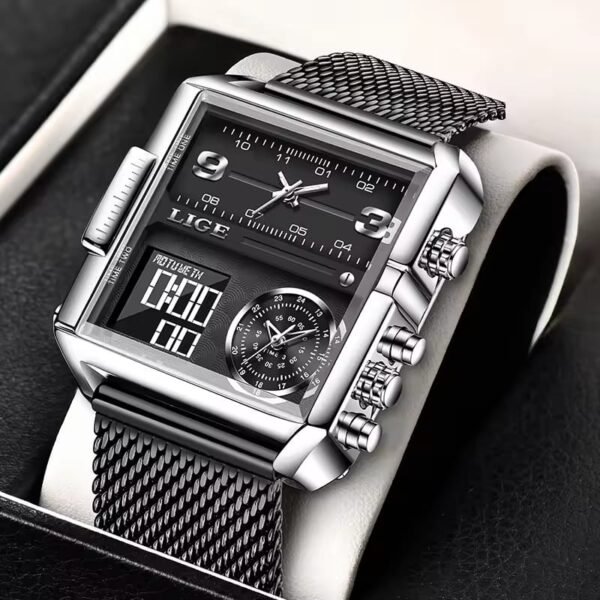 Men Digital Watch Military Sports Double Display Big Watches Fashion